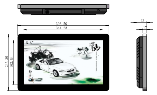 15寸液晶壁挂广告机图纸