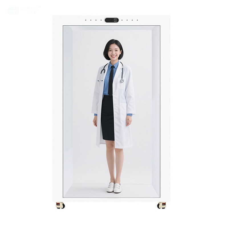 86寸AI数字人透明柜