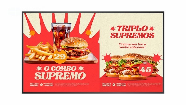 一屏多用，商显新选择——超窄边广告机